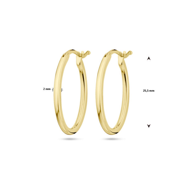 oorringen ovaal 14K geelgoud - Afbeelding 4