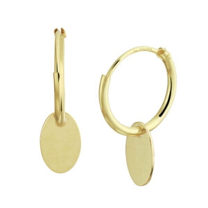 oorringen ovaal 14K geelgoud