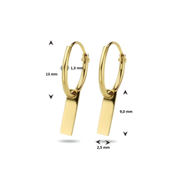 oorringen plaatje 14K geelgoud - Afbeelding 4
