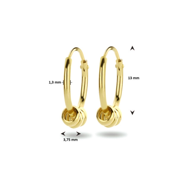 oorringen ringetjes 14K geelgoud - Afbeelding 4