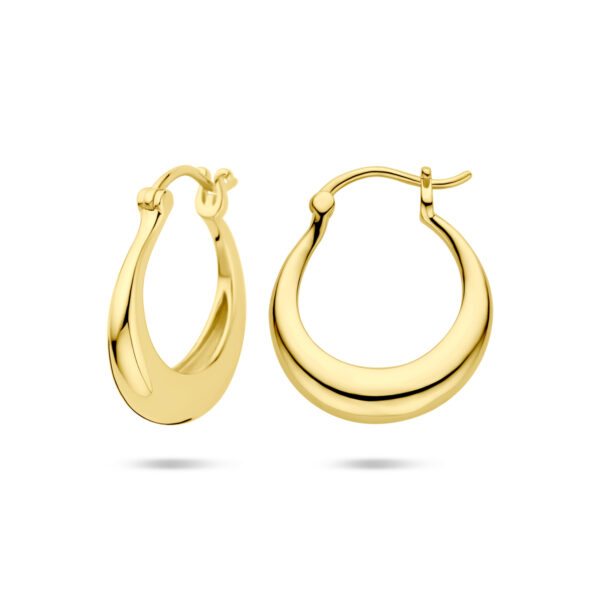 oorringen ronde buis 21,5 mm 1 micron zilver verguld (geel) - Afbeelding 3