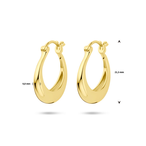 oorringen ronde buis 21,5 mm 1 micron zilver verguld (geel) - Afbeelding 4