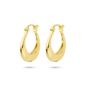 oorringen ronde buis 21,5 mm 1 micron zilver verguld (geel)