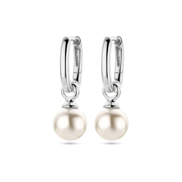 oorringen synth. parel zilver gerhodineerd