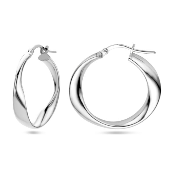 oorringen zilver gerhodineerd - Afbeelding 3