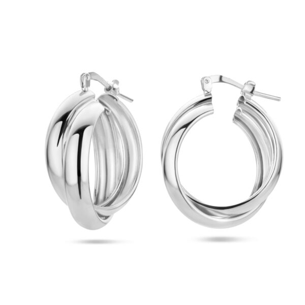 oorringen zilver gerhodineerd - Afbeelding 3