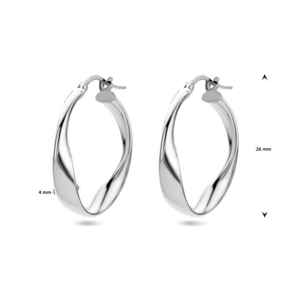 oorringen zilver gerhodineerd - Afbeelding 4