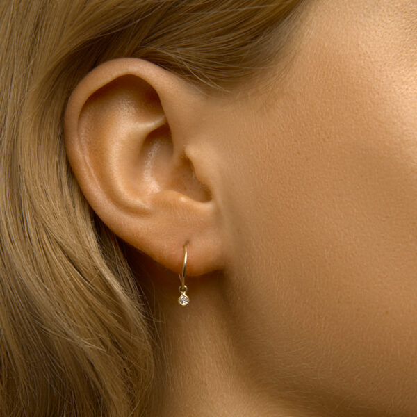 oorringen zirkonia 14K geelgoud - Afbeelding 2