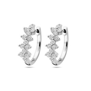 oorringen zirkonia zilver gerhodineerd