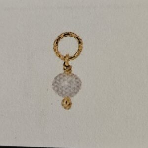 oorringhanger parel per stuk 10 mm zilver gerhodineerd