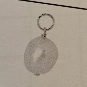 oorringhanger parel per stuk 18 mm zilver gerhodineerd