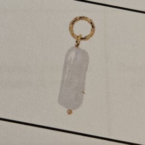 oorringhanger parel per stuk 26 mm zilver gerhodineerd