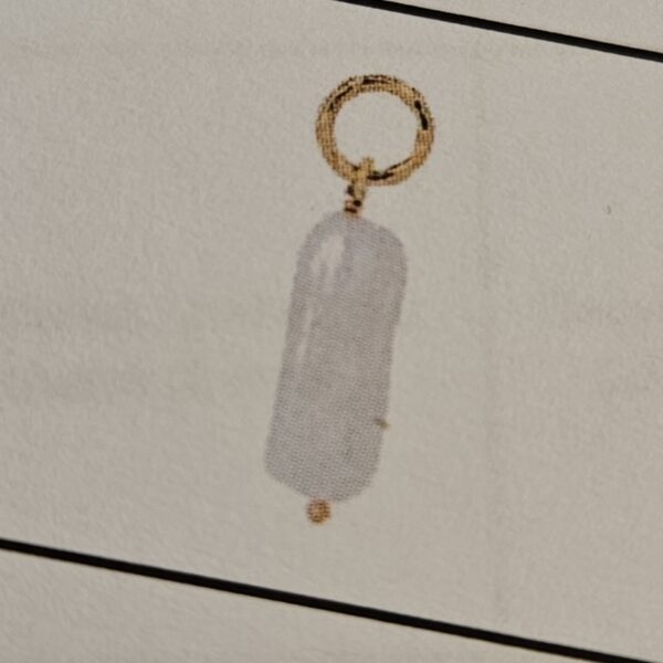 oorringhanger parel per stuk 26 mm zilver gerhodineerd