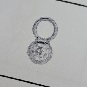 oorringhanger zirkonia per stuk 8 mm zilver gerhodineerd