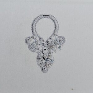 oorringhanger zirkonia per stuk 9 mm zilver gerhodineerd