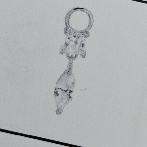oorringhanger zirkonia per stuk 9 mm zilver gerhodineerd