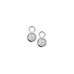 oorringhangers zirkonia zilver gerhodineerd