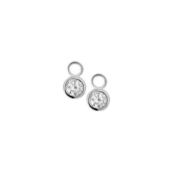 oorringhangers zirkonia zilver gerhodineerd