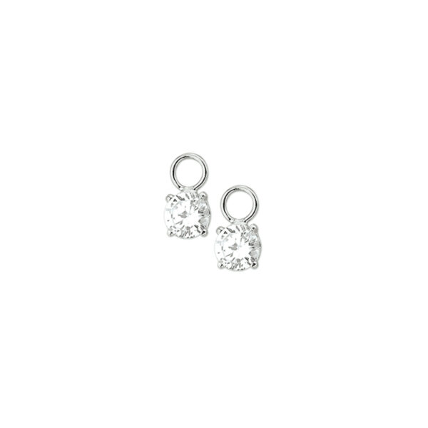 oorringhangers zirkonia zilver gerhodineerd