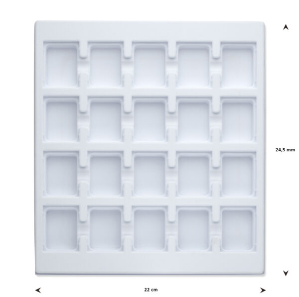 opmaaktray carrousel 245 x 220 mm wit pos materialen - Afbeelding 2