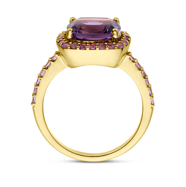 ring amethist 14K geelgoud - Afbeelding 4