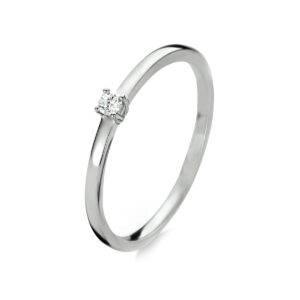 ring diamant 0.05ct h si 14K witgoud