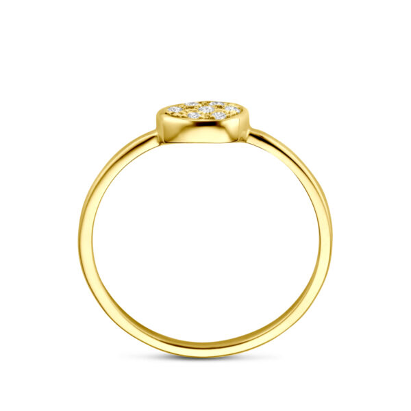ring diamant 0.07ct h si 14K geelgoud - Afbeelding 3