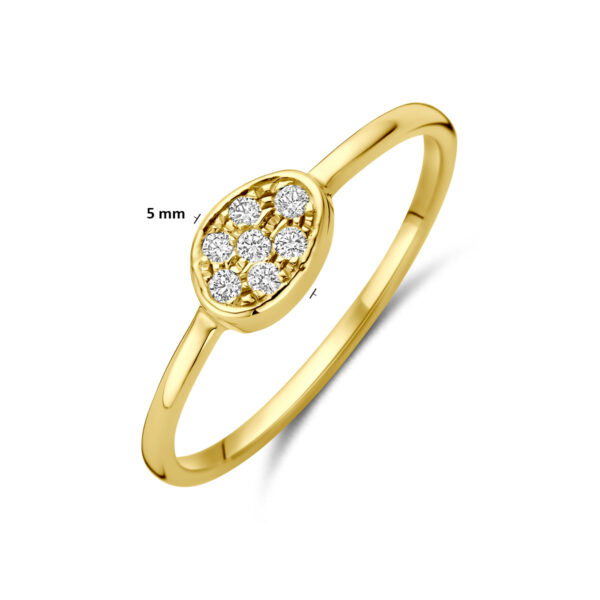 ring diamant 0.07ct h si 14K geelgoud - Afbeelding 5