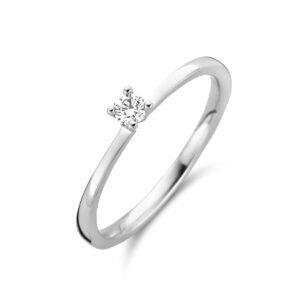 ring diamant 0.10ct h si 14K witgoud