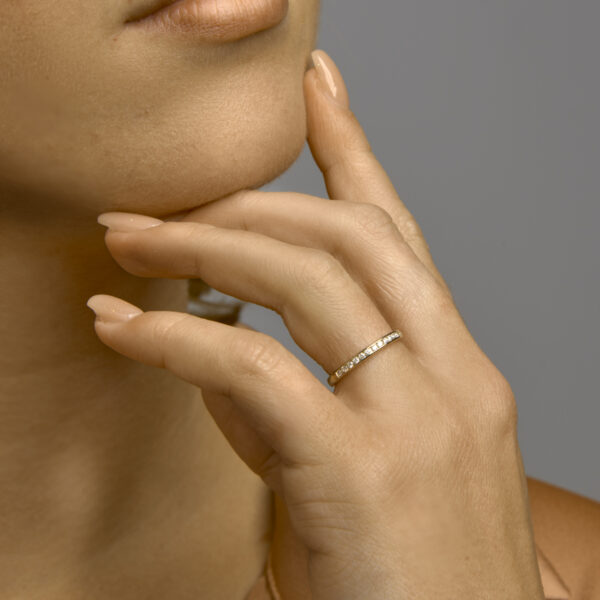 ring diamant 0.25ct h si 14K geelgoud - Afbeelding 2