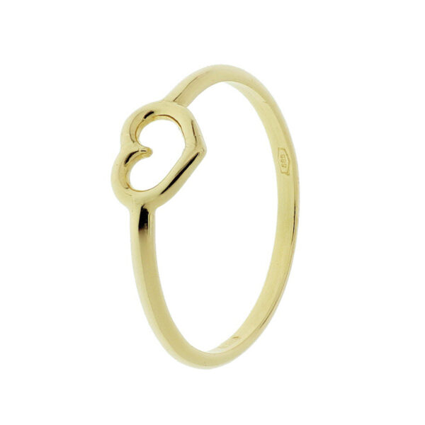 ring hart 14K geelgoud - Afbeelding 2