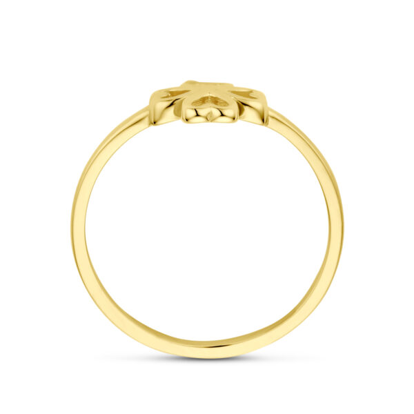 ring klavertje 14K geelgoud - Afbeelding 3