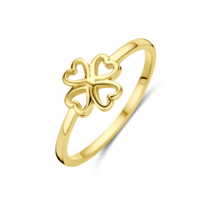 ring klavertje 14K geelgoud
