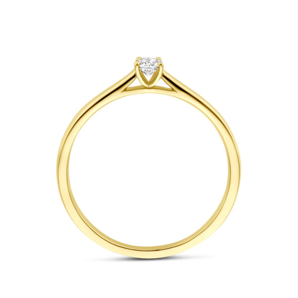 ring lab grown diamant 0.10ct h si 14K geelgoud - Afbeelding 3