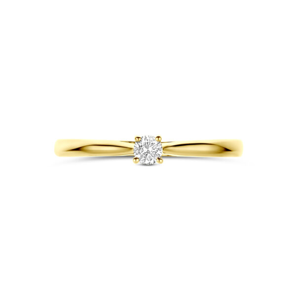 ring lab grown diamant 0.10ct h si 14K geelgoud - Afbeelding 4