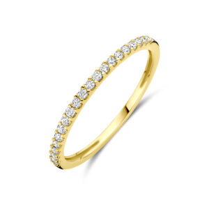 ring lab grown diamant 0.15ct h si 14K geelgoud