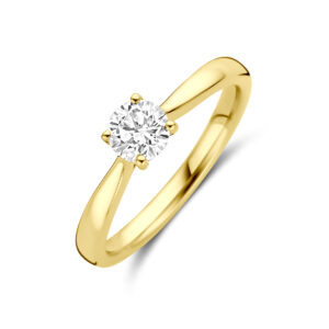 ring lab grown diamant 0.50ct h si 14K geelgoud