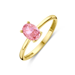 ring padparadscha zirkonia 14K geelgoud