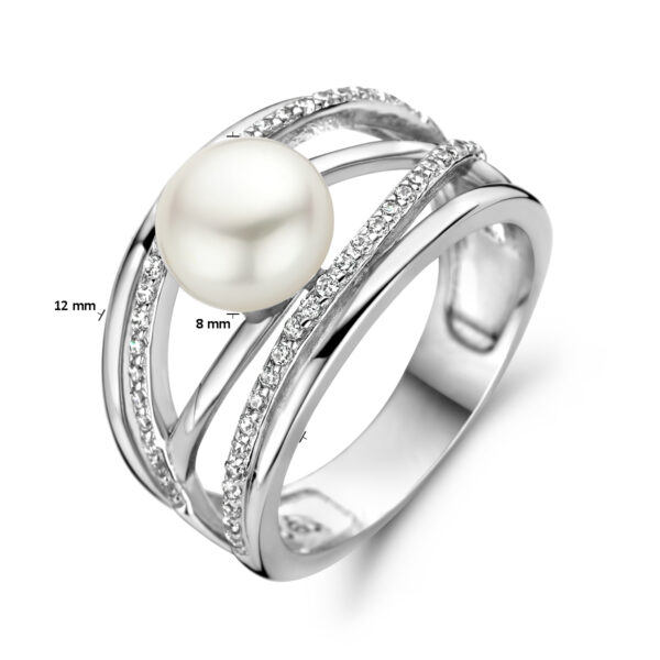 ring parel zilver gerhodineerd - Afbeelding 4