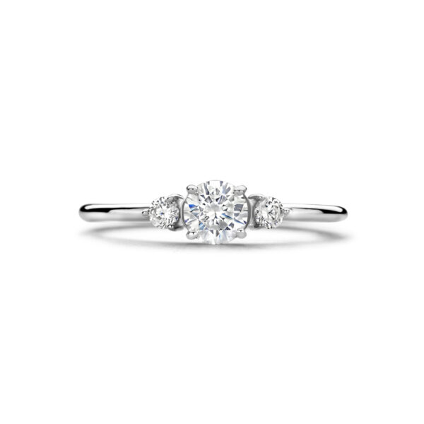 ring trilogie zirkonia zilver gerhodineerd - Afbeelding 4