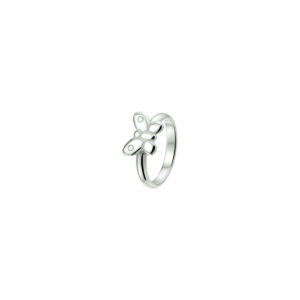 ring vlinder zilver gerhodineerd