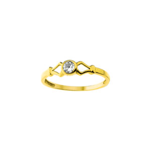 ring zirkonia 14K geelgoud