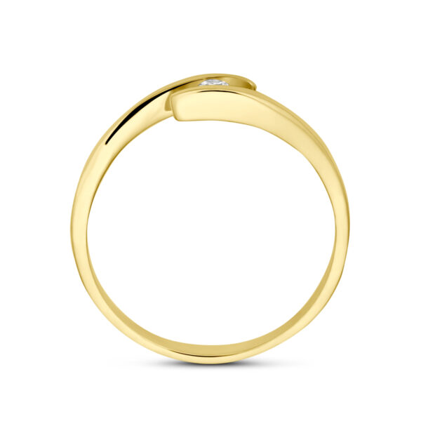 ring zirkonia 14K geelgoud - Afbeelding 3