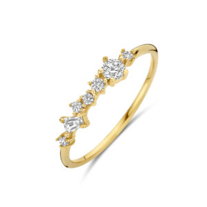 ring zirkonia 14K geelgoud