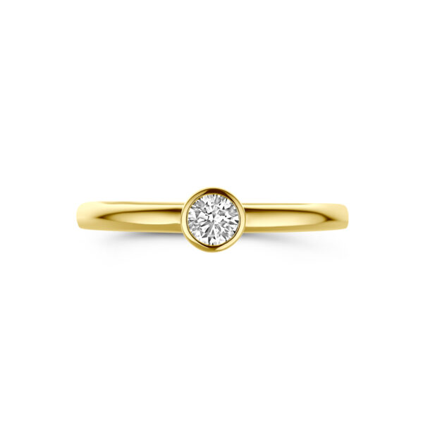 ring zirkonia 14K geelgoud - Afbeelding 4