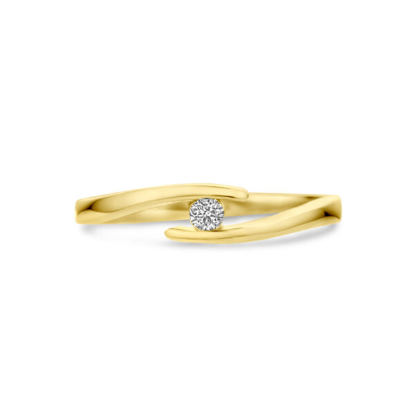 ring zirkonia 14K geelgoud - Afbeelding 4