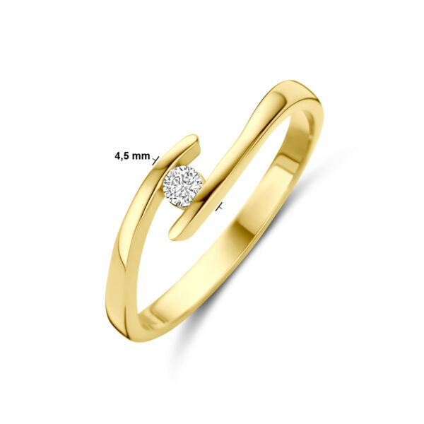 ring zirkonia 14K geelgoud - Afbeelding 5