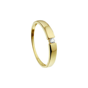 ring zirkonia 14K geelgoud