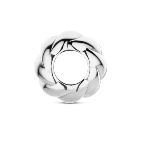 rondel 9 mm zilver gerhodineerd - Afbeelding 3