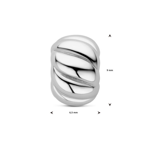 rondel 9 mm zilver gerhodineerd - Afbeelding 4